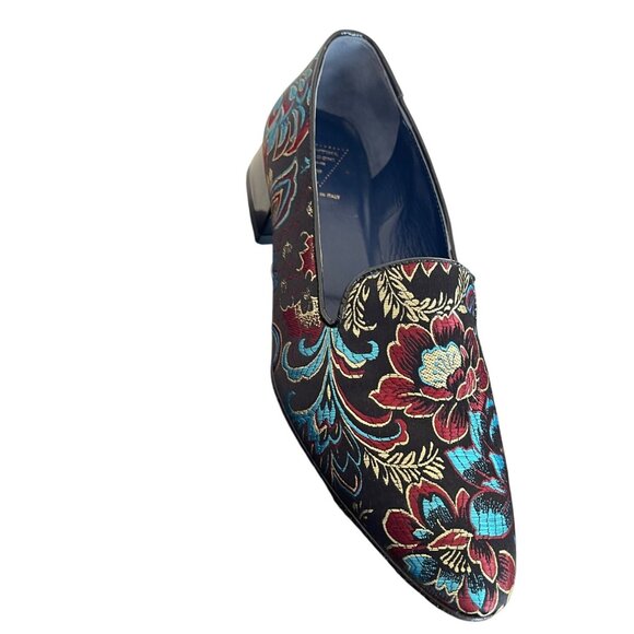 Valentina Ragoni Womens Loafer Size 8 Jacquard Floral Pattern Slip On Casual - Picture 16 of 16